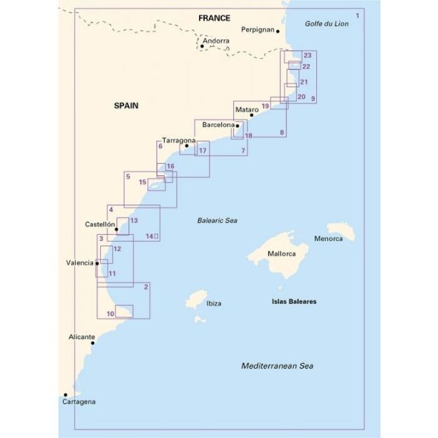 Imray 3220 -  Cabo de la Noa to the French Border (set kaarten)